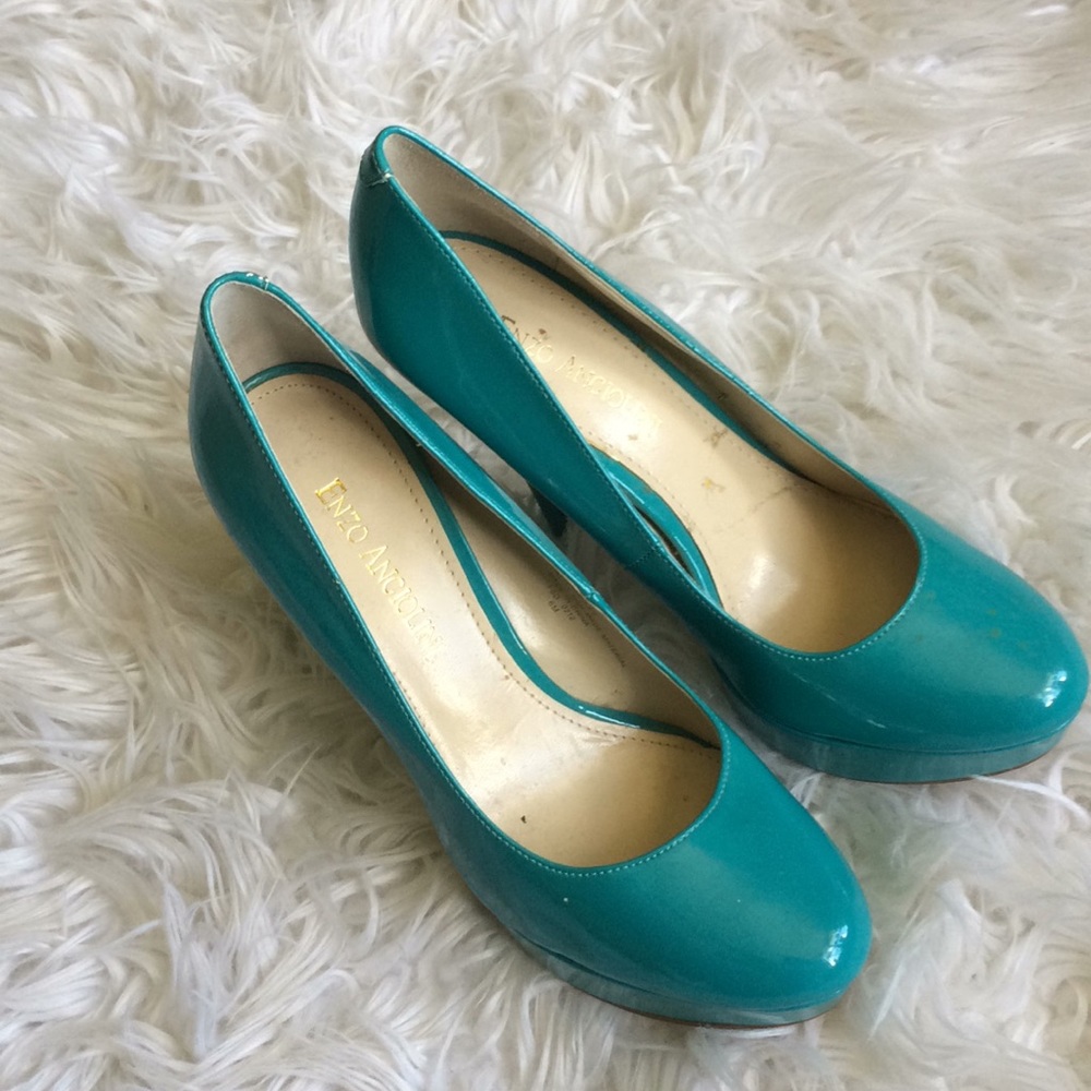 Enzo Angiolini teal heels size 6 M - Picture 1 of 5